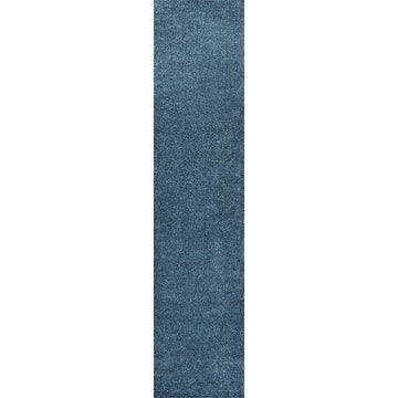 Haze Solid Low-pile Area Rug Turquoise